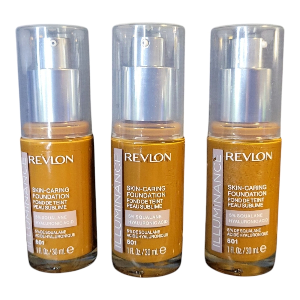 Revlon Illuminance Skin Caring Foundation Makeup Lot of 3 Bottles All New